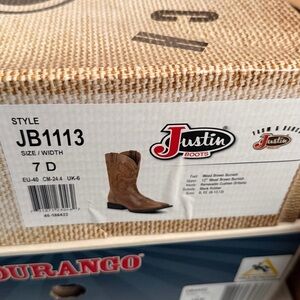 Justin Brown Western Boots